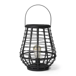 Tafellamp bamboe - zwart - Ø28,5x37 cm