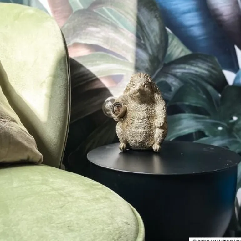 Tafellamp egel - goud - 18 cm