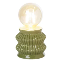 Tafellamp geometrisch - groen - ø10x17.5 cm