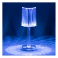 Tafellamp kristal - multikleur - 8.5x8.5x24.5 cm