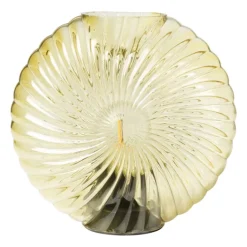 Tafellamp schelp - geel - 17x18x7.5 cm