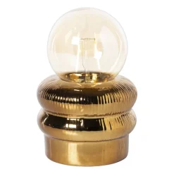 Tafellampje ribbel - bruin - ø10x15 cm