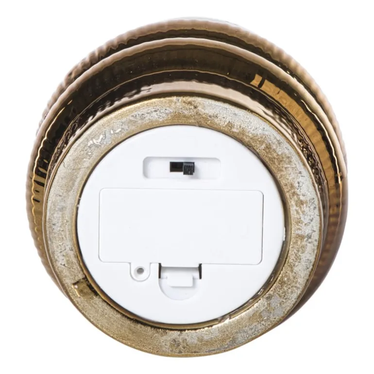 Tafellampje ribbel - bruin - ø10x15 cm