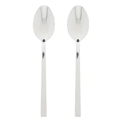 Tafellepels - zilverkleurig - set van 2