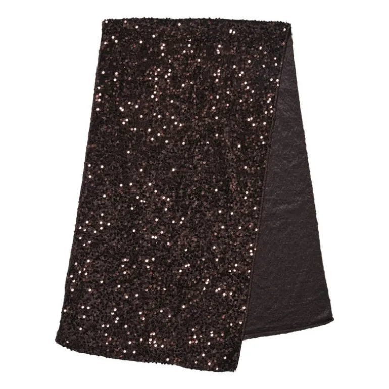 Tafelloper pailletten - koperkleur - 40x150 cm