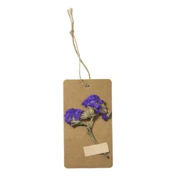 Tag met droogbloemen - diverse varianten - 9 cm