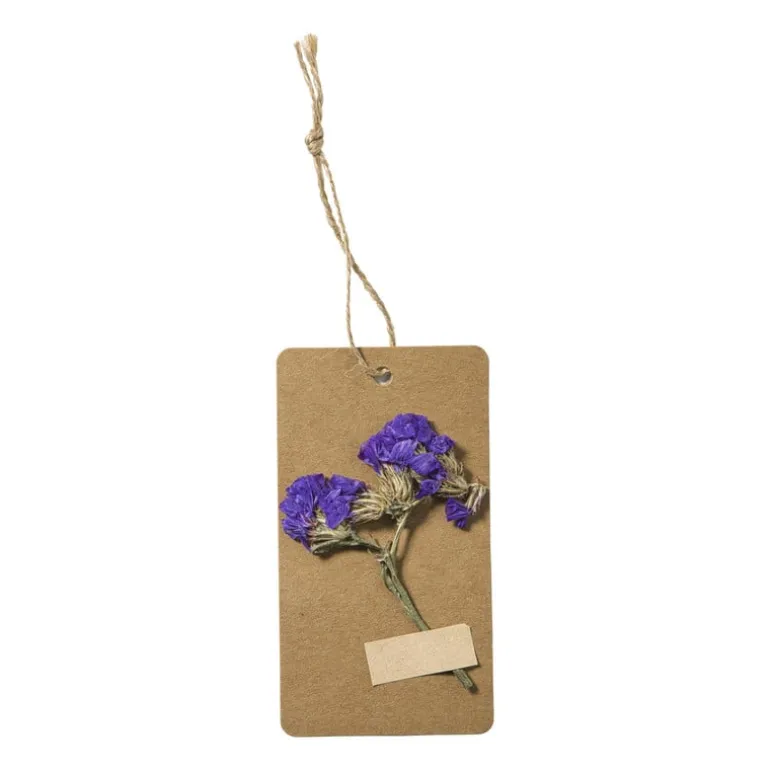 Tag met droogbloemen - diverse varianten - 9 cm