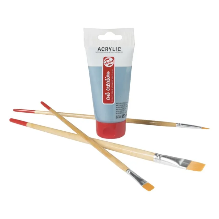 Talens acrylverf - metallic blauw - 75 ml