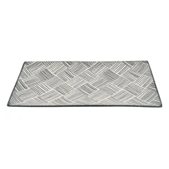 Tapas bord Sevilla - zwarte streepjes - 28x15.5 cm