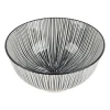 Tapas rijstschaaltje Sevilla - zwarte lijnen - ø11.5x5.8 cm