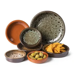 Tapas schaaltje klei - bruin - ⌀10 cm