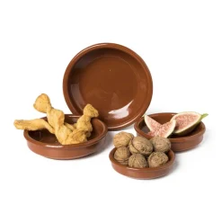 Tapas schaaltje klei - bruin - ⌀10 cm