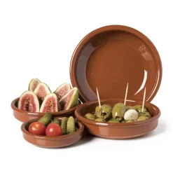 Tapas schaaltje klei - bruin - ⌀14 cm