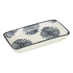 Tapas schaaltje Sevilla rechthoekig - bloemen - 12.5x6x5 cm