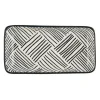 Tapas schaaltje Sevilla rechthoekig - zwarte streepjes - 12.5x6x5 cm
