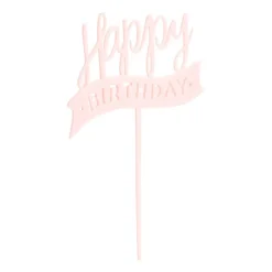 Tasty Me cake topper - Happy Birthday - roze