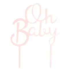 Tasty Me cake topper - Oh Baby - roze