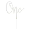 Tasty Me cake topper - One - zilver