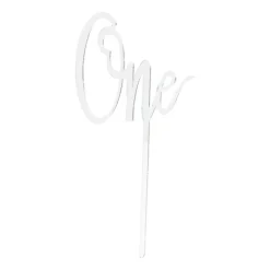 Tasty Me cake topper - One - zilver
