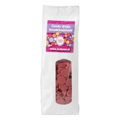 Tasty Me candy drops/smeltchocolade - roze - 300 gram