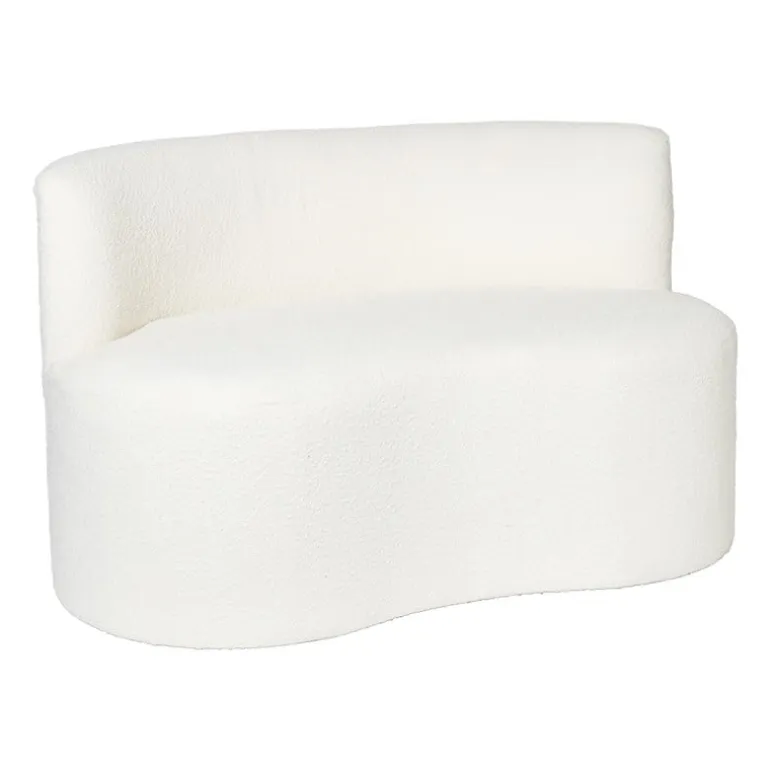 Teddy loveseat fauteuil - wit - 71x120x71 cm
