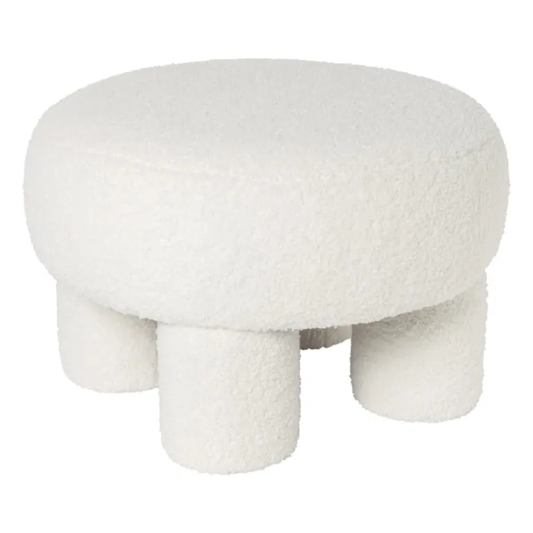 Teddy poef dodo - wit - ø52x31 cm