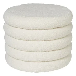 Teddy poef gelaagd met opbergruimte - Troyes - ø41x32.5 cm