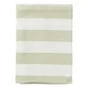 Theedoek strepen - groen/wit - 50x70 cm