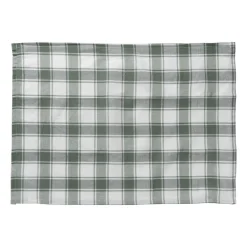 Theedoeken set van 3 - groen/wit - 45x65 cm