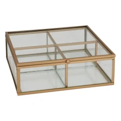 Theedoos - 4 vakken - goud