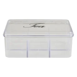 Theedoos - 6 vakken - transparant