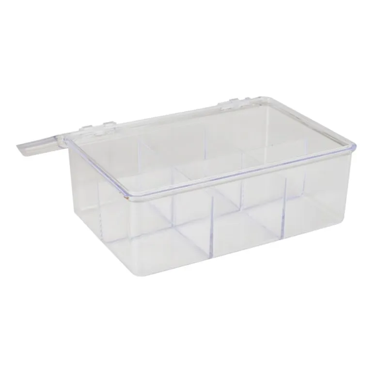 Theedoos - 6 vakken - transparant