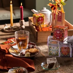 Theedoos - 6 vakken - transparant