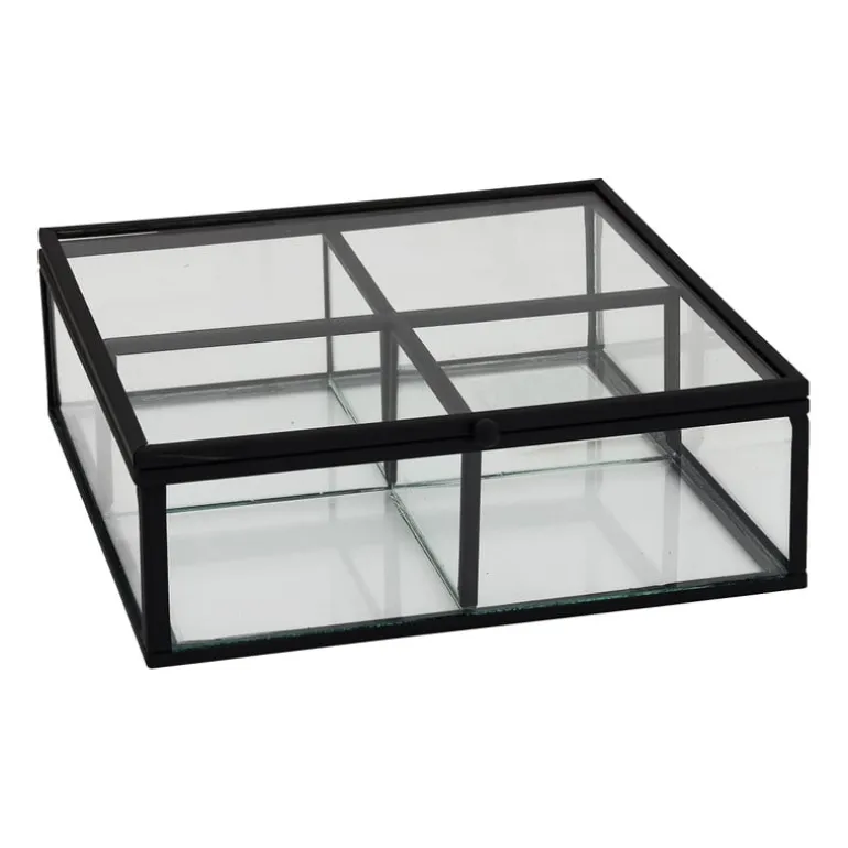 Theedoos - 15x15x5.5 - zwart