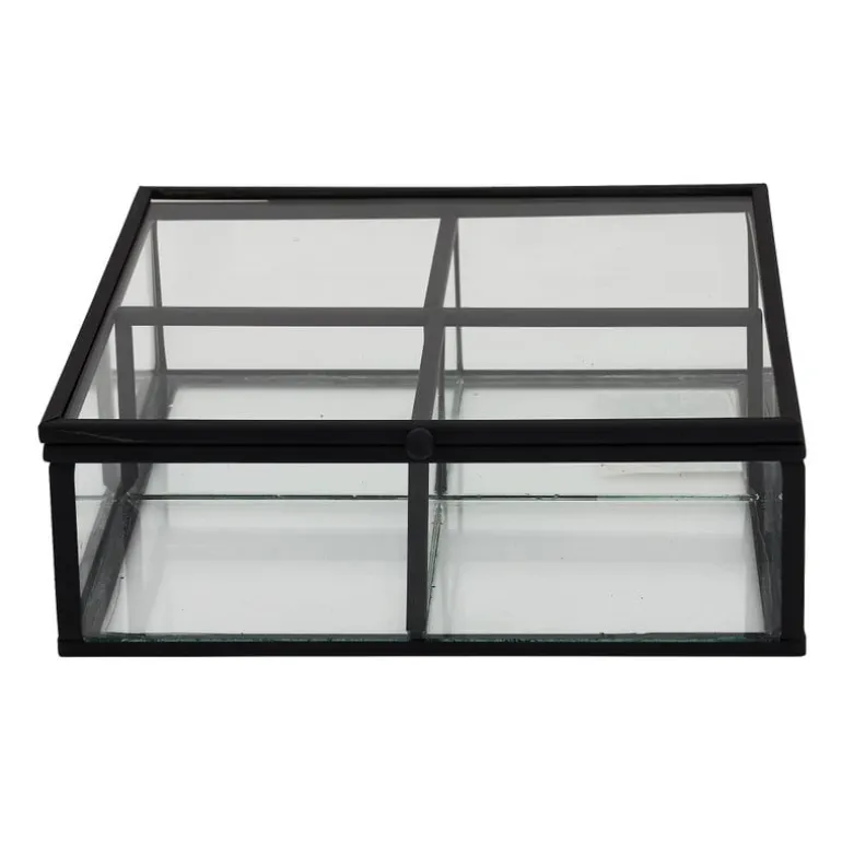 Theedoos - 15x15x5.5 - zwart