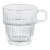 Theeglas ribbel met oor laag - 250 ml