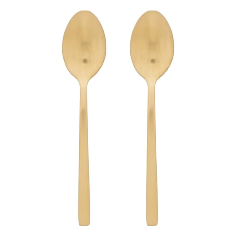 Theelepels - goudkleurig - set van 2