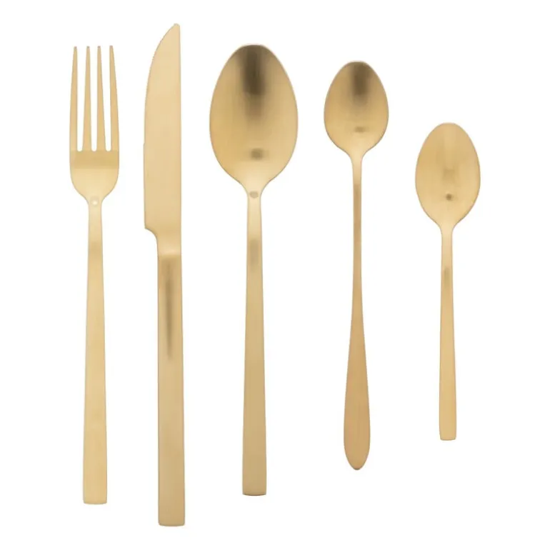 Theelepels - goudkleurig - set van 2