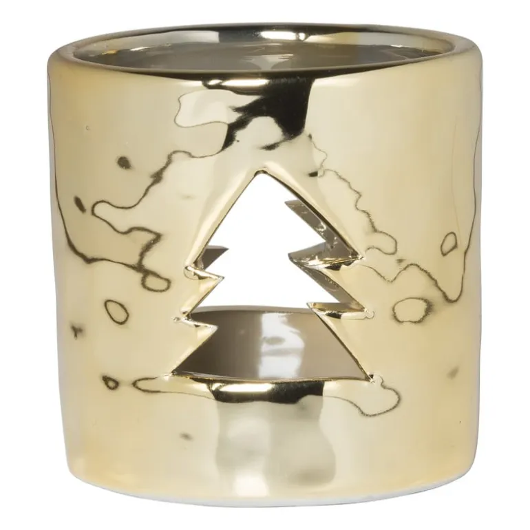 Theelichthouder goud - diverse varianten - ø7.8x7.6 cm