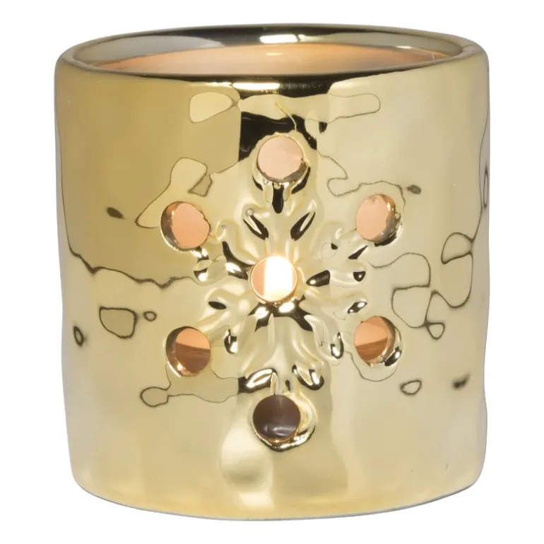 Theelichthouder goud - diverse varianten - ø7.8x7.6 cm