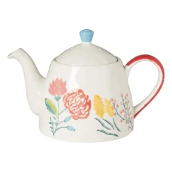 Theepot bloemen - multikleur - 750 ml
