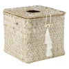 Tissuebox zeegras - naturel - 13x14x14 cm