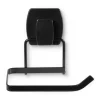 Toiletpapier houder easy lock - zwart - 12x9x10 cm