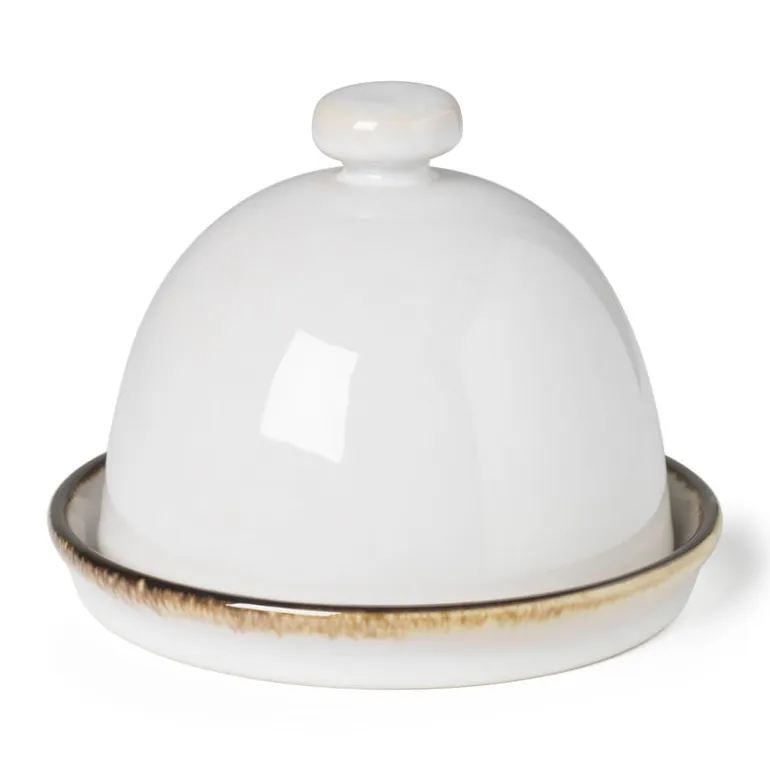 Toscane botervloot - wit - ø12x9 cm