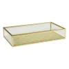 Tray goud met blokjes groot - goud/oranje/groen