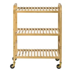 Trolley bamboe - bruin - 80x60x33.5 cm