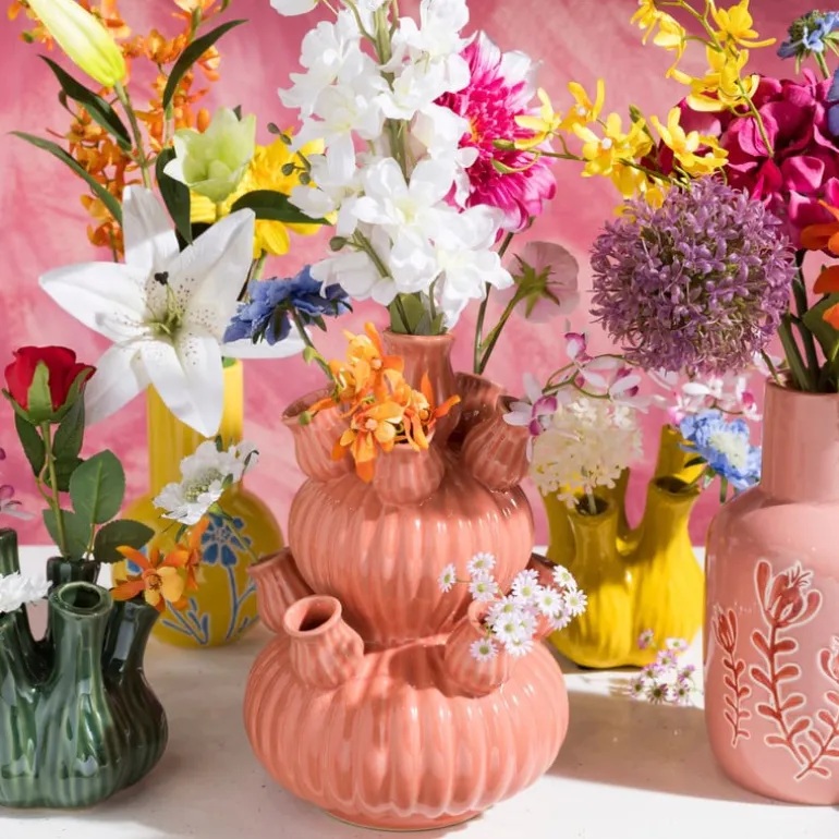 Tulpenvaas klein - geel - ø13.5x16 cm