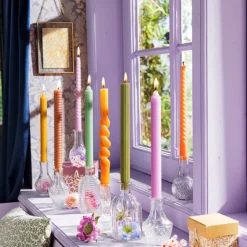 Twisted dinerkaars - okergeel - ⌀3x25 cm