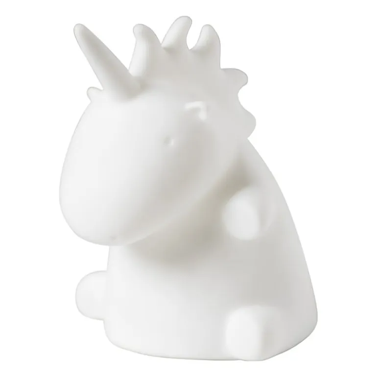 Unicorn lamp LED - wit - 9x10x11,5 cm