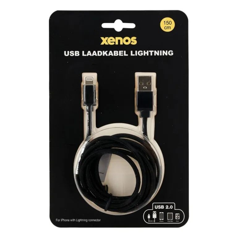 USB laadkabel 1.5 m - zwart